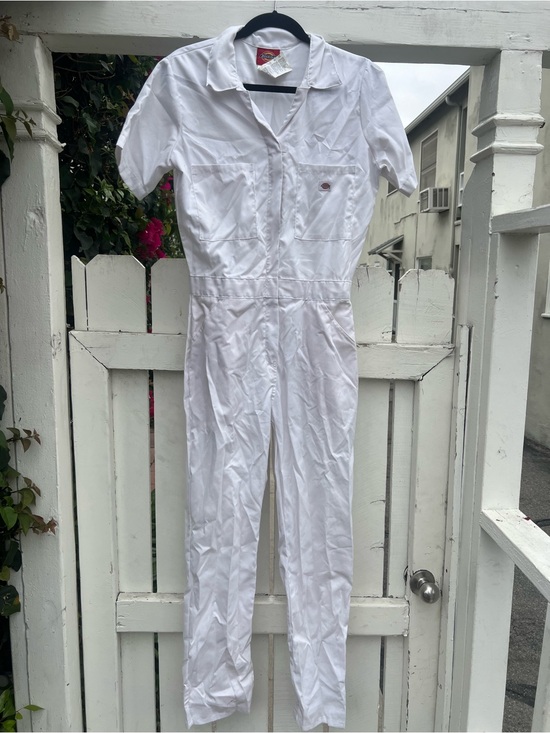 Dickies Pants - Dickies Boiler Suit/Jumpsuit - White Medium